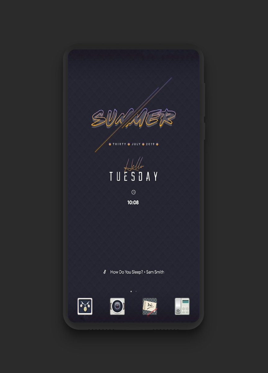 AbhiS_LvMyHbby's tweet photo. Today's Screen 🤳
#VibeUI
#DailyDriver
#HomeScreen
▫️ Fiction KWGT by @RajjAryaa
▫️ Music widget by @RodKahx
▪️ Rest from VibeUI theme✌️ https://t.co/dsxZciaPx9