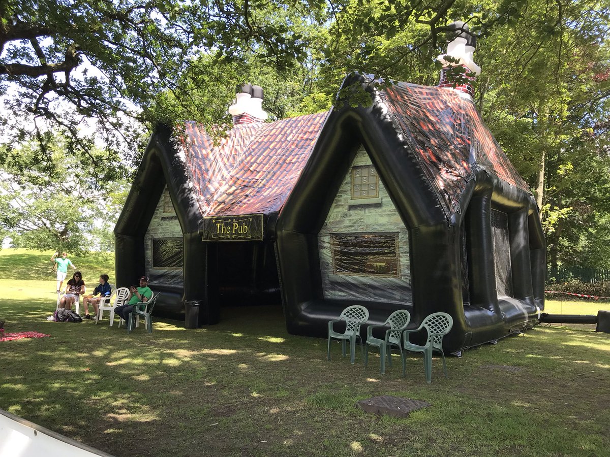 PubRootless's tweet photo. We have had a cancellation for Saturday 25th August 2019. Half price hire on The Rootless Pub with parties of over 50 alcohol drinking adults. #mobilebar #popupbar #inflatablepub #party #birthday #therootlesspub #craicattherootless https://t.co/i2eB45OIiC