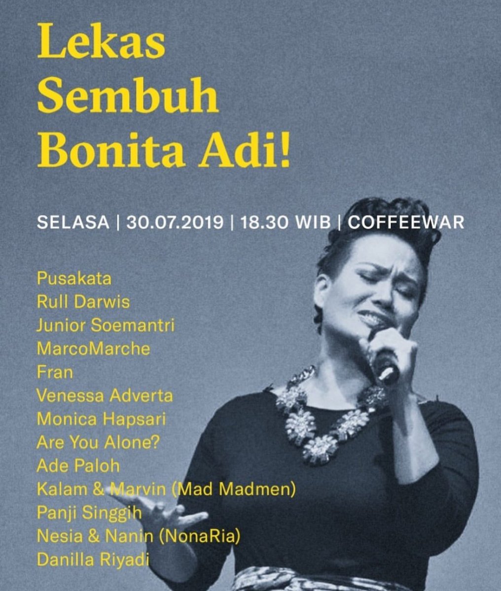 Lekas Sembuh Bonita Adi!