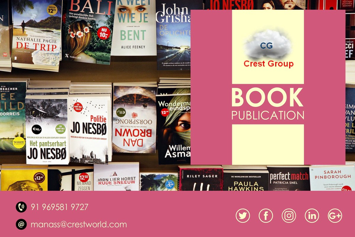 Crestlogixcom's tweet image. One of the many services that Crest Logix provides includes providing the IT Solutions for Book Publication.

To know more about us, you can visit crestlogix.in