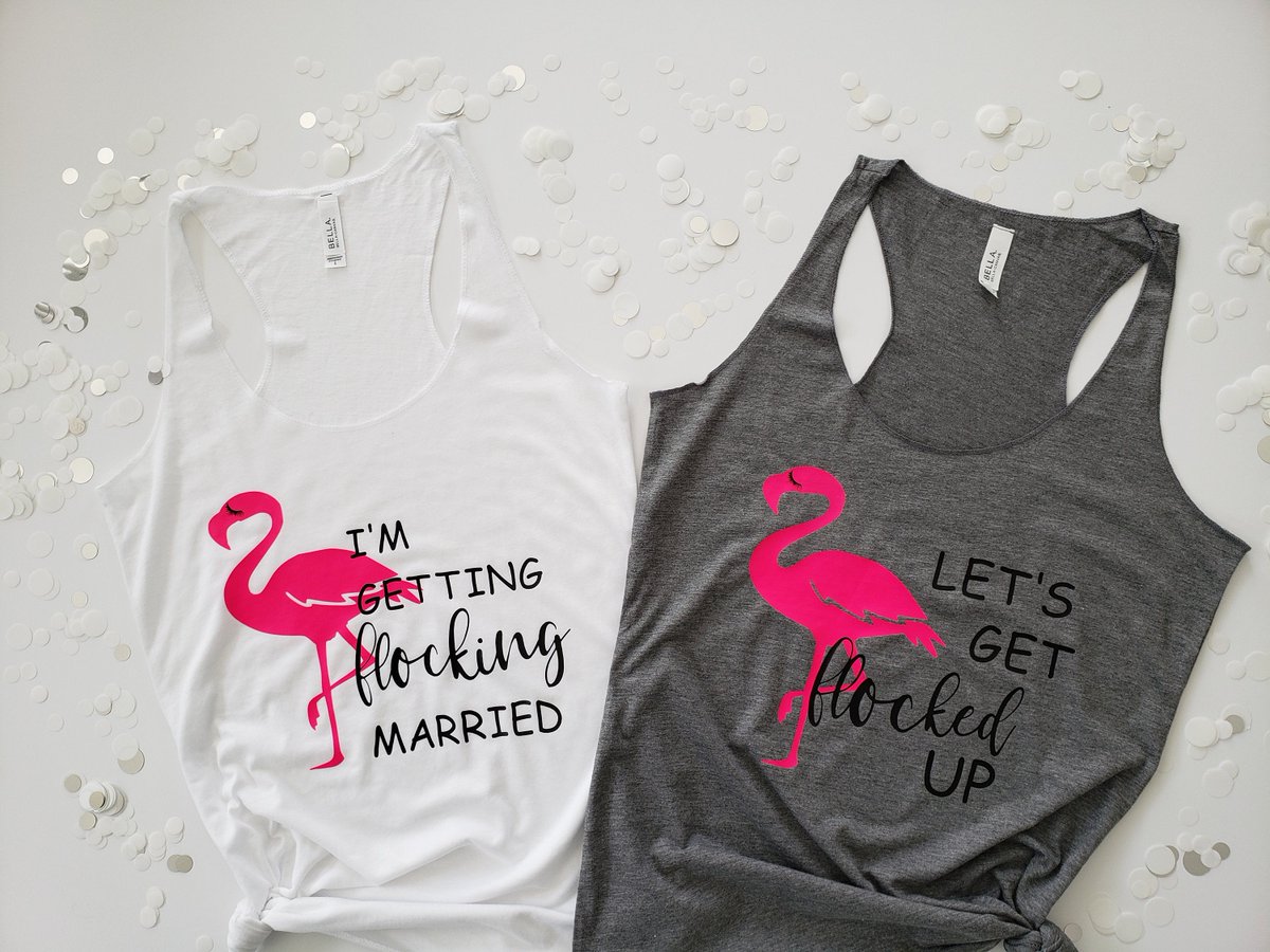 MancillasCandle's tweet photo. Excited to share my #etsy shop: Flamingo Bachelorette Tanks, Let's Get Flocked Up Tank Tops, I'm Getting Flocking Married Shirt, Bachelorette Party Shirts https://t.co/HlPUQuRAdQ #weddings #bacheloretteparty #beachtropical #gray #topsandtees #tanktop#bridetanktop https://t.co/PU5PImoYEX