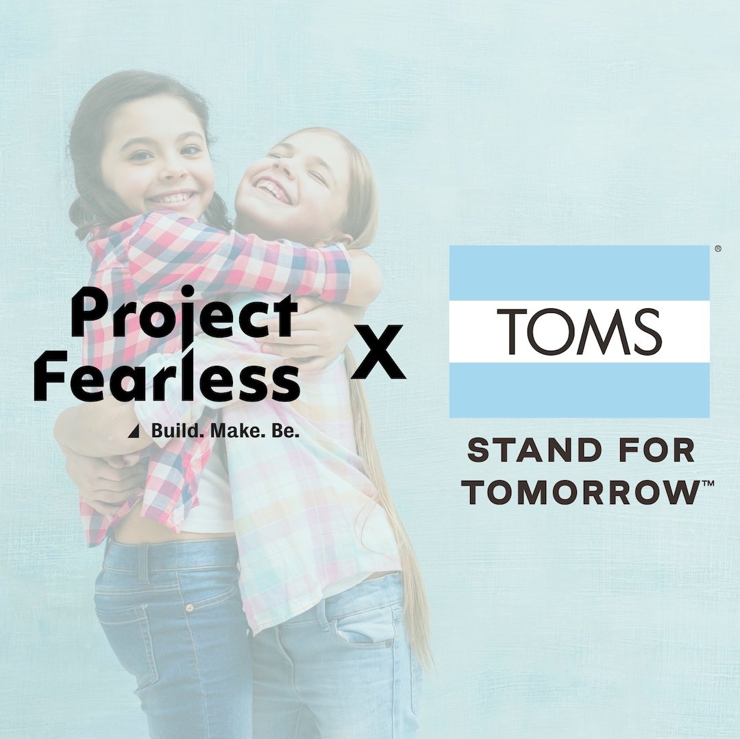 BuildMakeBe's tweet photo. CELEBRATION TIME!
We are excited to announce that @TOMS, NL is partnering with Project Fearless to help launch our September pilot programs. With their support, we can assure 36 girls can attend our courses at no cost!
#standfortomorrow #ProjectFearless #GirlsofAction #toms https://t.co/uezaxyFiAv