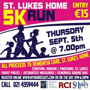This years St.Luke's Home 5k in Mahon in Cork City is coming up on Thurs 5th Sept 2019. Note that there is a draw for a holiday for all those who pre-enter! Info... corkrunning.blogspot.com/2019/07/notice…
