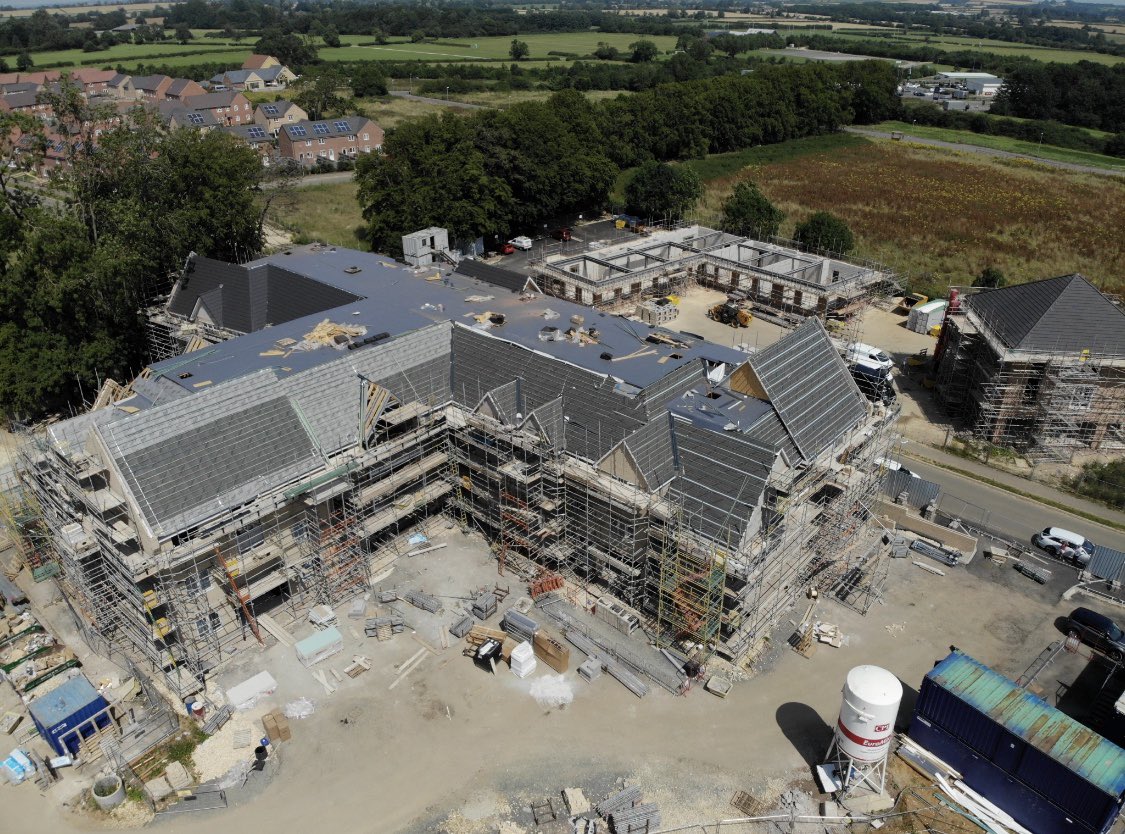 GJHC_'s tweet photo. We’ve been commissioned by one of our clients to document the construction progress of their new residential &amp; specialist dementia care home in Rutland, using our drone. Just one more exciting feature we offer as part of our turnkey service! #GJHC #Drone #Photography #Rutland https://t.co/hAySgDHixL