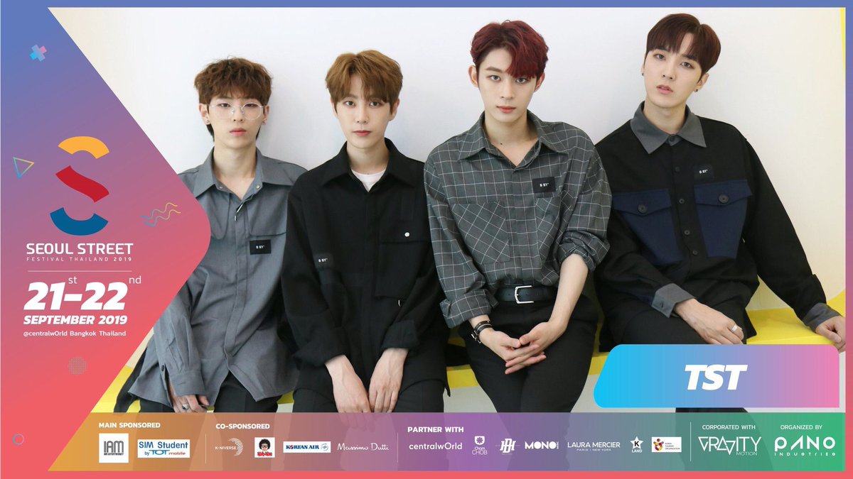 psjr_'s tweet photo. 📣📣📣 มารับความสดใสจากหนุ่มๆ #TST_⌛️
ชมฟรี! มินิคอนเสิร์ตที่งาน #SeoulStreetFestivalTH
ณ ลานหน้าศูนย์การค้า centralwOrld วันที่ 21 - 22 กันยายน 2019
และร่วมสนุกกับกิจกรรมมากมายภายในงาน
กด ❤️ ไว้แล้วมาพบหนุ่มๆ #TST ด้วยกันนะคะ
ศิลปินคนต่อไปจะเป็นใคร รอประกาศเร็วๆนี้เลยจ้า https://t.co/XZmtuEnXPL