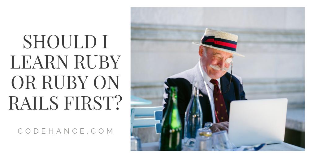 codehance's tweet image. Should I learn Ruby or Ruby on Rails first?: In a lot of cases, people are introduced to programming...Show me Ruby Programming...Click here to read more buff.ly/2G0h04Y
.
#rubyprogramming #ruby #coding #web #learntocode #programming #tutorial #learnruby #rubyonrails