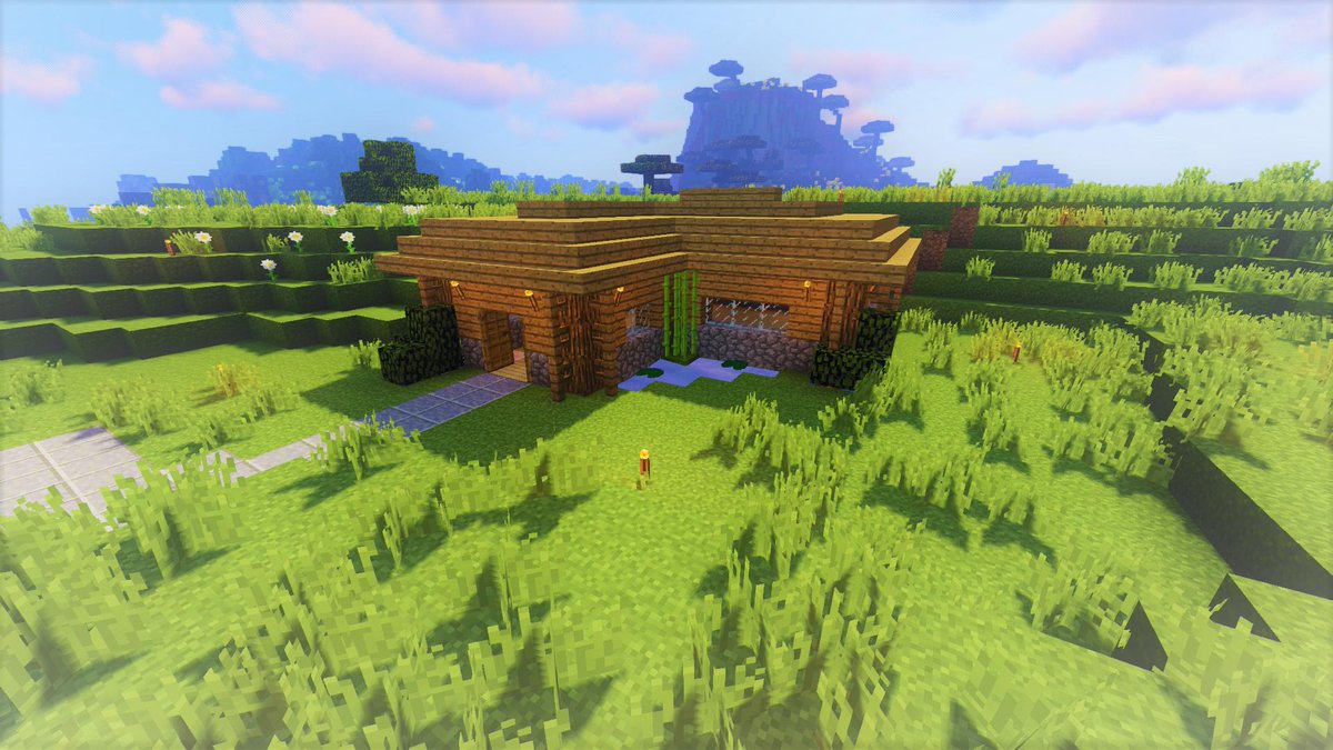 HMinecraftbuild's tweet image. Et la même mais en journée !