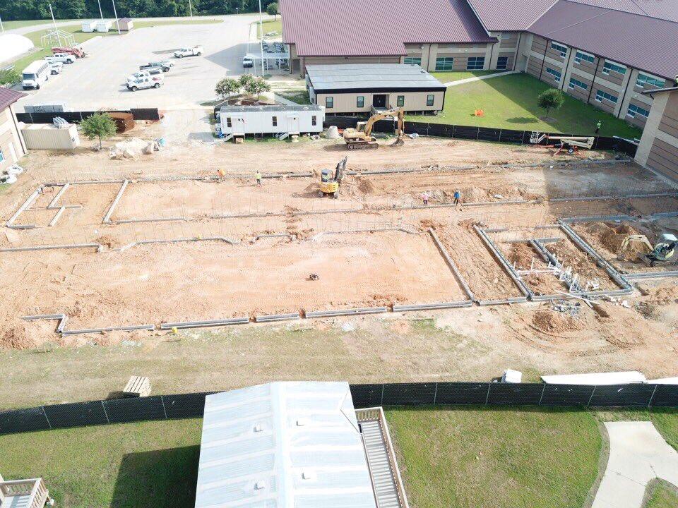A building going up....the 24 classroom addition is ready for structural steel at Corinth Holders High. <a href="/CHHSPirates/">Corinth Holders High</a>
 #JCPSconstruction