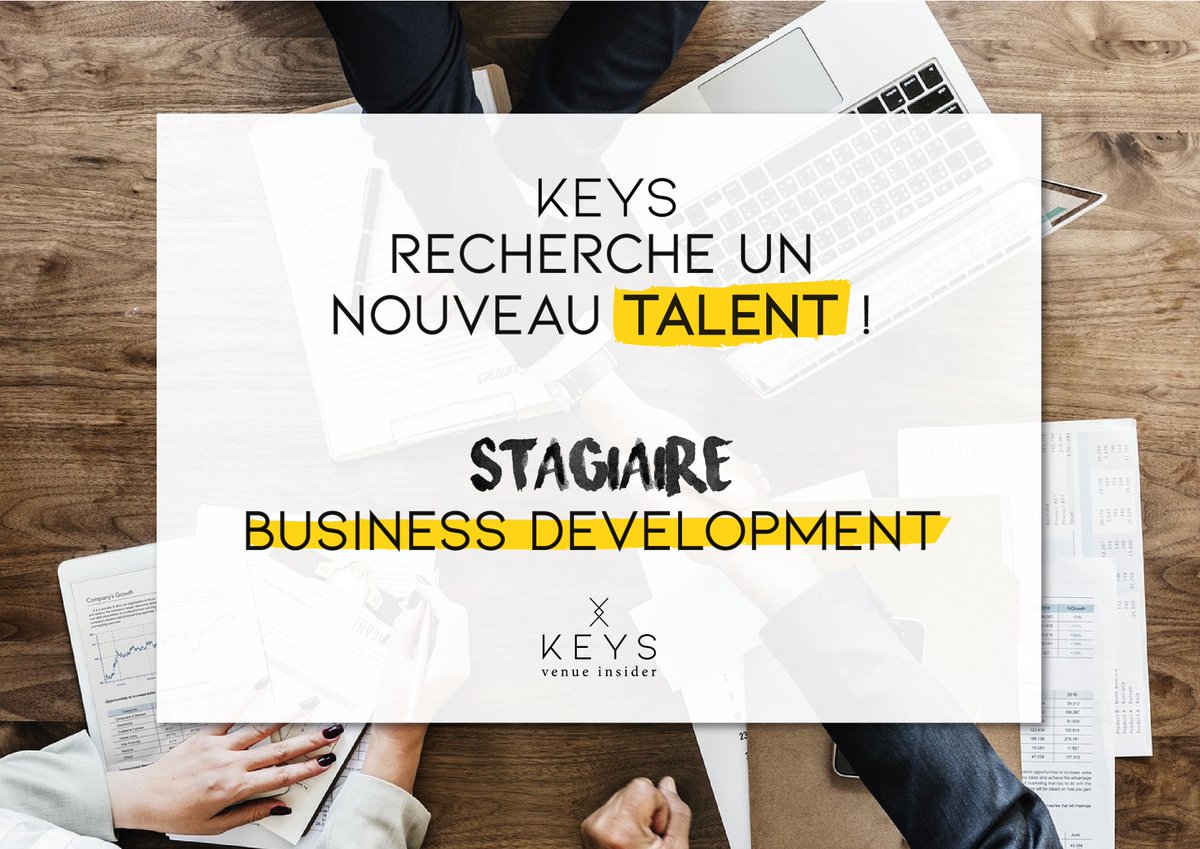 Tu es à la recherche d'un stage et tu souhaites intégrer une équipe fun et dynamique ? 
Tous les détails dans la fiche de poste !
tinyurl.com/stageKEYS
Envoie ta candidature à contact@keysvenue.com
#stage #internship #talent #keysvenue #business #development #paris #student