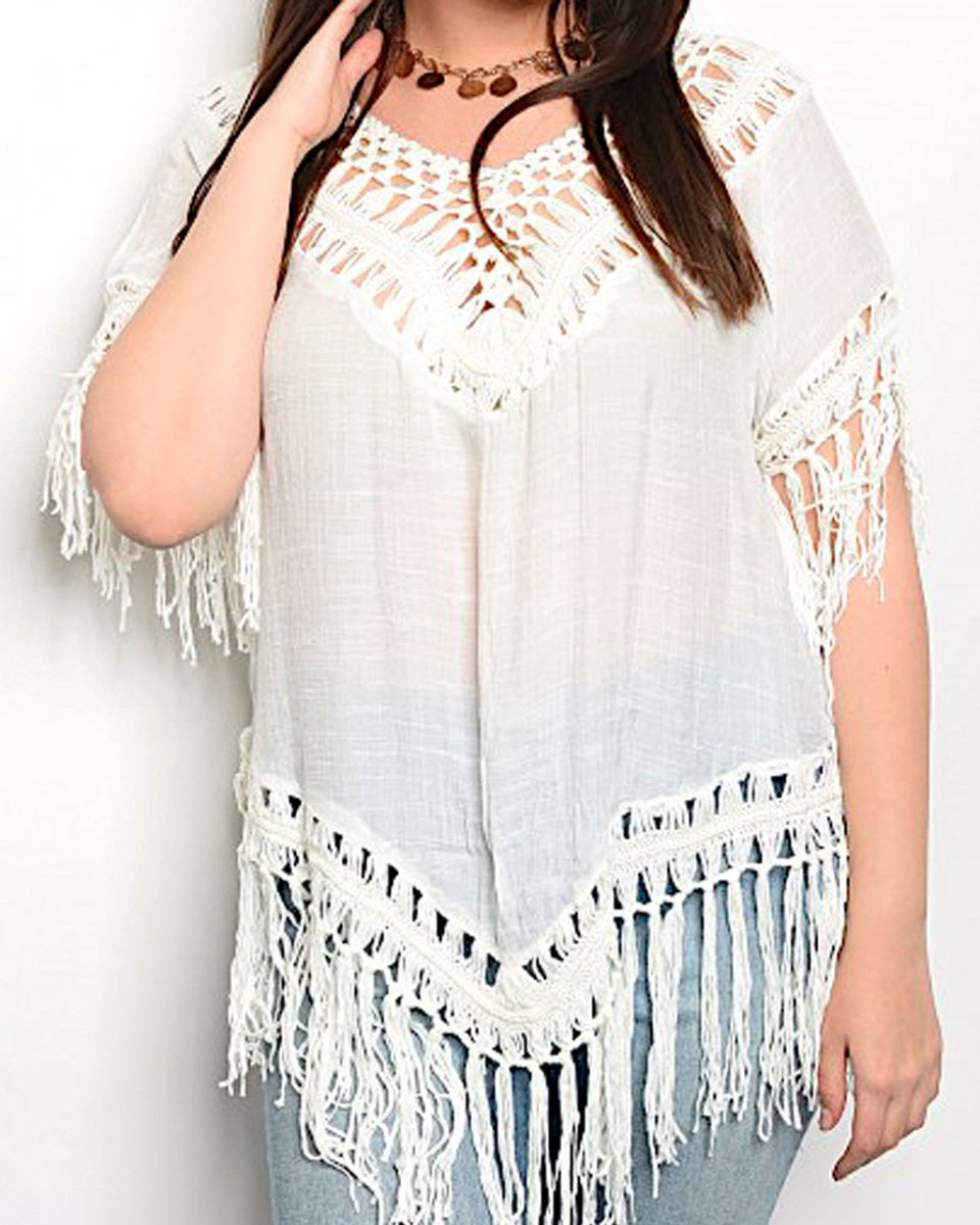 theSn00kishop's tweet photo. Our third Daily Deal of the week is the White Tassel Top in plus size. Use Promo Code: DailyDeal for 50% off! https://t.co/sJKucr3DQc