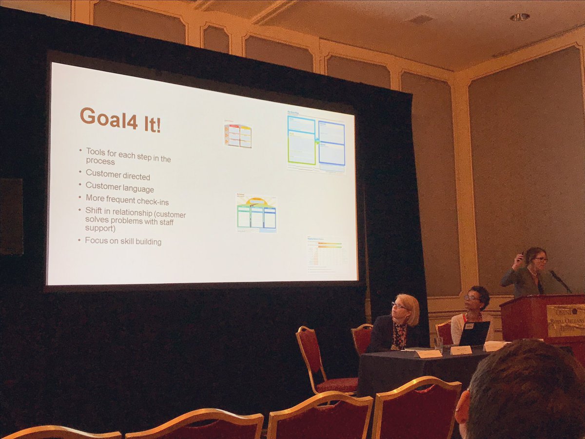 jonmccay's tweet photo. Shannon Ralph of @JeffcoColorado DHS sharing how Goal4 It! has transformed relationships between coaches and customers. But also, the challenges of this kind of shift. #nawrs2019 https://t.co/9GB200kokw
