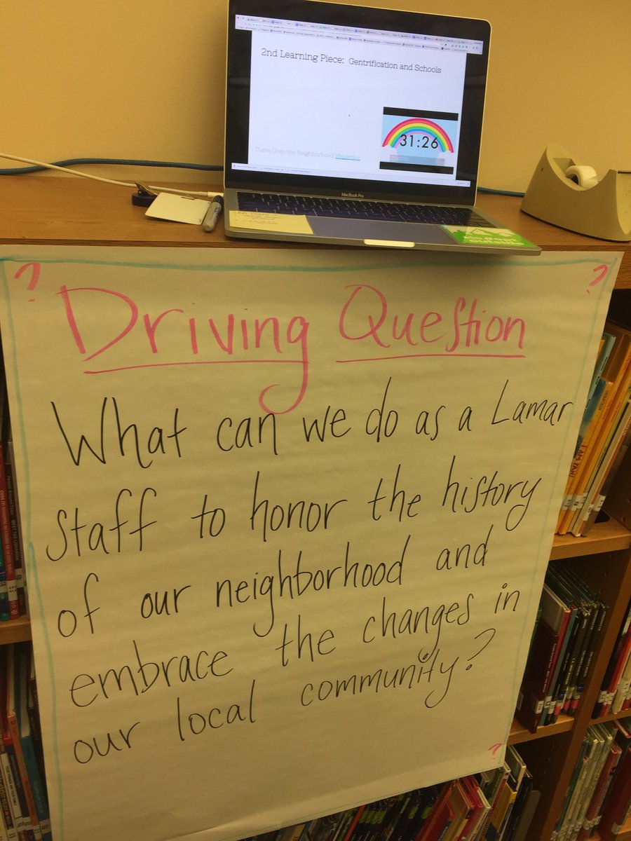 AndreaBLucas's tweet photo. Excited to share our @PBLWorks learning with the @LamarElemSAISD staff today through a #pblslice. Great discussions, sustained inquiry, and some tech integration. 😍 https://t.co/9fPWasDx6P