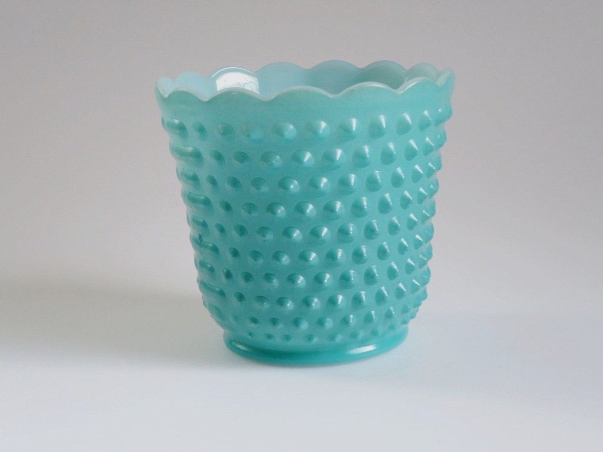 swirlingO11's tweet photo. Turquoise Milk Glass Hobnail Planter, Vintage Fire King Teal Glass https://t.co/5m1E5hoij4 #EtsySocial1 #CIJsale #ChristmasInJuly #EtsyTeamUnity #TMTinsta https://t.co/W6a2RRypjw