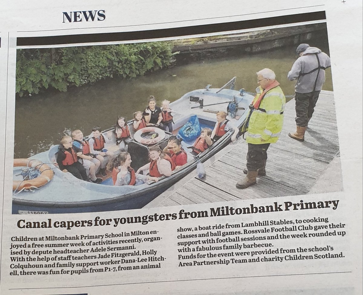 We made the front page! @cic_low @LambhillStables @NUC_Glasgow @activeschoolsJB