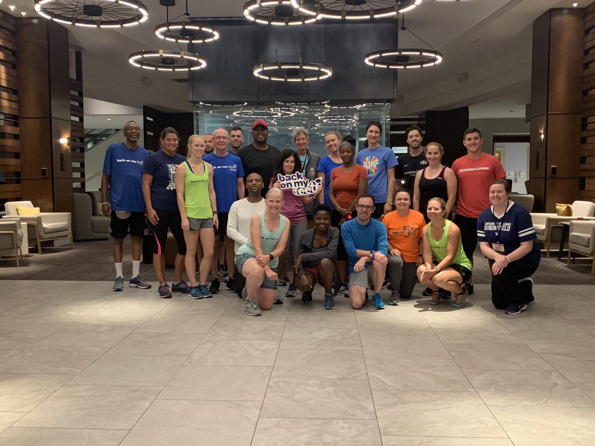 Midwest_ACE's tweet photo. This morning didnโt have anything on this crew who did a 3 mile run/walk with @backonmyfeet Indianapolis! (There was also no complaining)! #mwace19 https://t.co/xzF08x6O1q