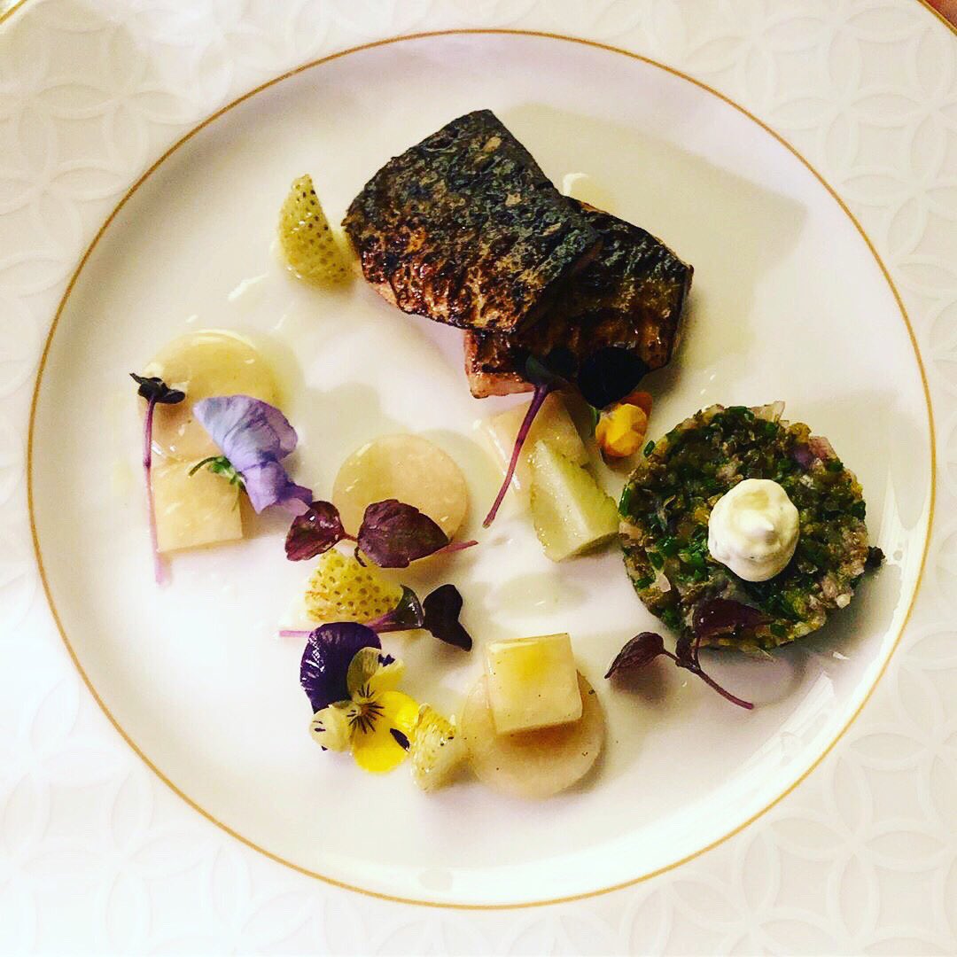 The perfect start to your meal. Line caught mackerel and kohlrabi #foodie