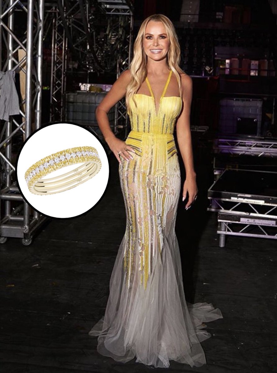 VERIFINERINGS's tweet photo. @AmandaHolden wore our @VERIFINERINGS on set if @BGT Champions to match her beautiful yellow dress. #Amandaholden #yellowsapphirejewellery #Verifinerings #bgt https://t.co/8T7xvuqg7q
