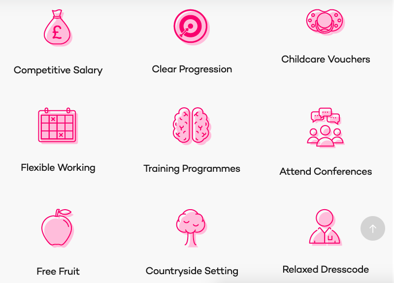 When your graphic designer produces your very own custom iconography. What's your fave #workperk? #northwestjobs #graphicdesign 🍎