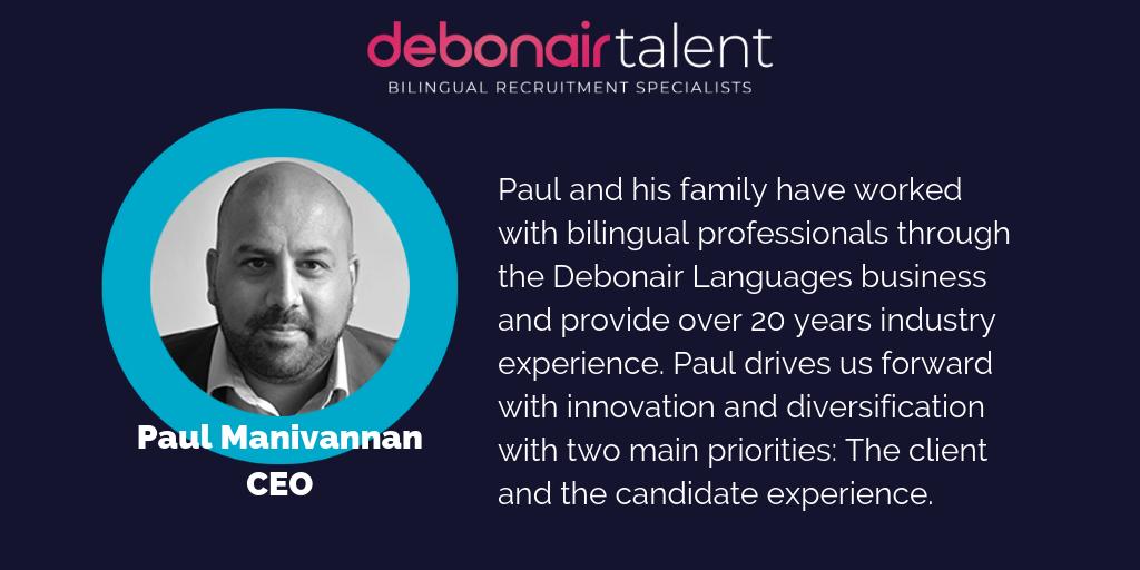 Meet the team! Send some greetings to the main man, Paul Manivannan, our CEO! #DebonairTalent #BeDebonair #DebonairFit debonairtalent.com