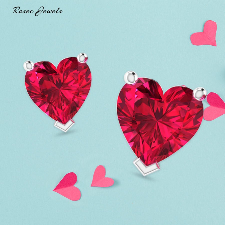 Make your Love Strong with Time! Buy Ruby Solitaire Heart Stud Earring from the Colors of Love Collection at rosecjewels.com #rosec #jewellery #jewelry #diamondjewellery #goldjewellery #finejewelry #gemstonestuds #hearts #everydayjewellery #jewelrygram #earrings #diamonds