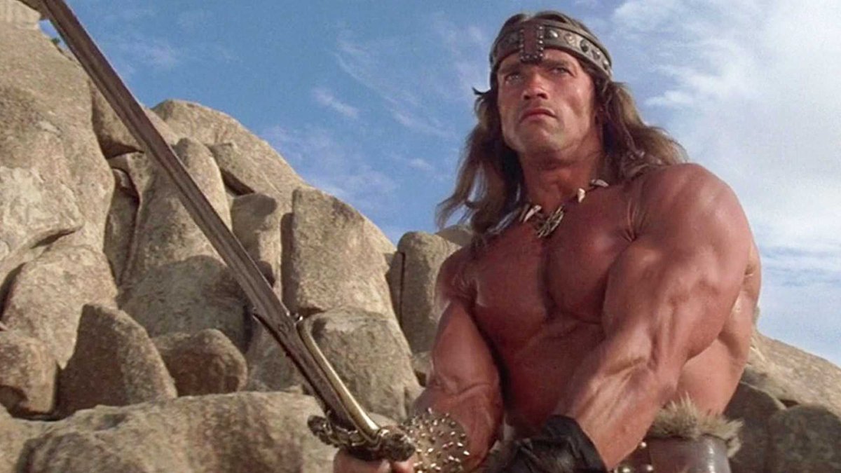 landofthe80s's tweet photo. Happy 72nd birthday to the great Arnold @Schwarzenegger. In 1982 Schwarzenegger gained worldwide fame as a Hollywood action film icon with his breakthrough film "Conan the Barbarian". He has also starred in '80s classics "The Terminator" (84) and "Predator" (87). #80s #80smovies https://t.co/LZ6YeNzx1v