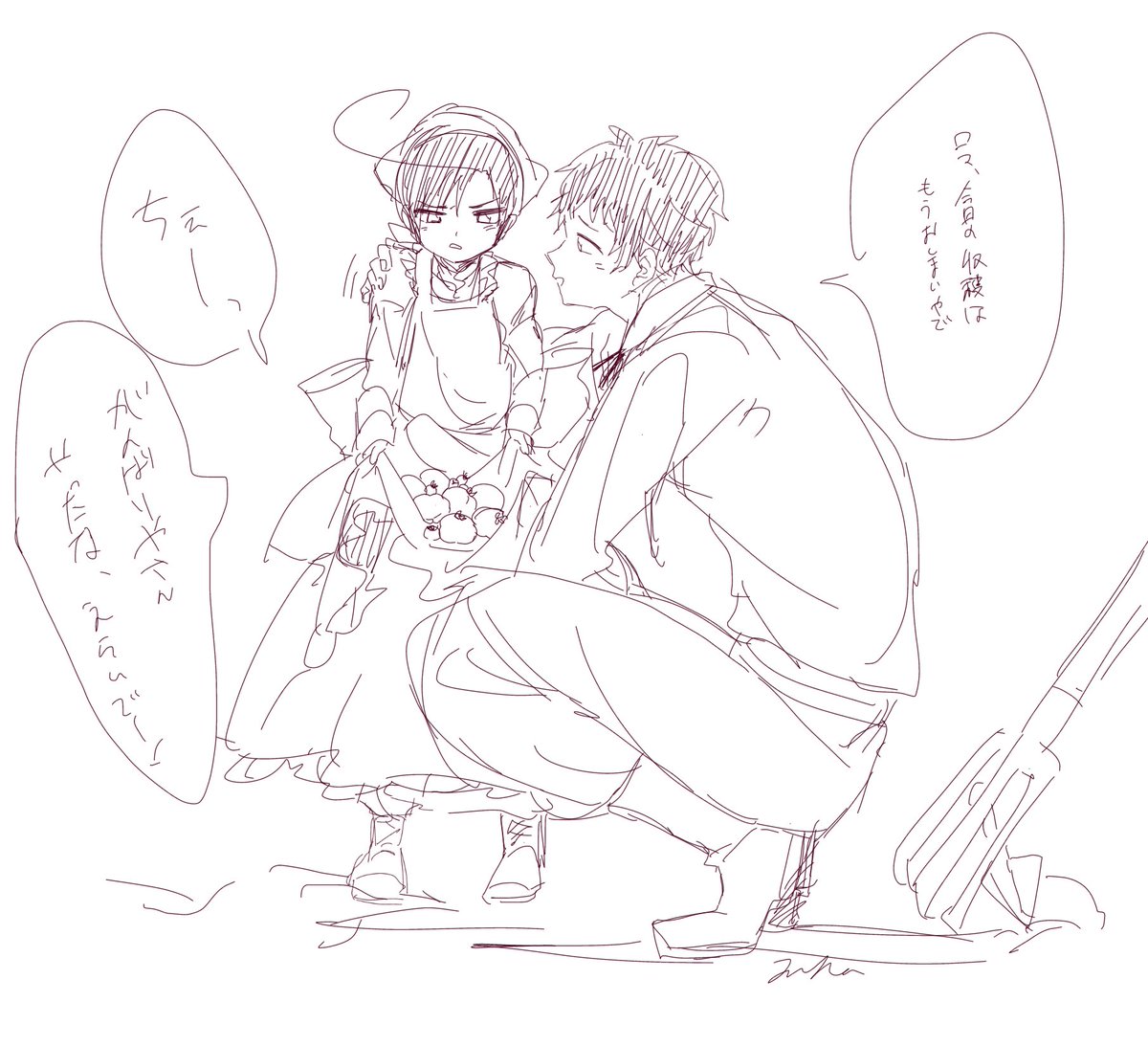 描いた記憶ほぼないおやこぶ絵があったから貼っとくわ 
