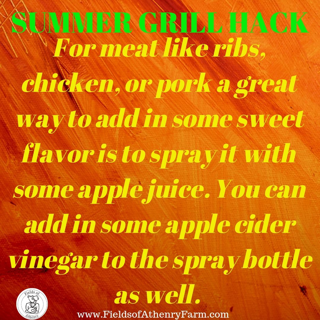Are you grilling something delicious tonight? Try this easy hack to add a touch of sweetness to your barbecue. Stop by our farm store or order your hormone and antibiotic free meats online Filedsofathenryfarm.com #grillhacks #fieldsofathenryfarm #Sidesaddlecafe #barbecue