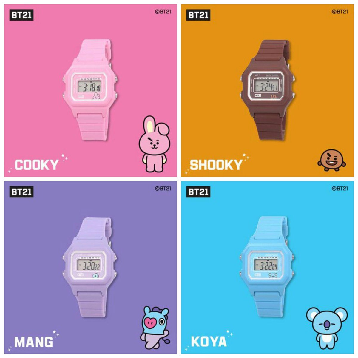 bt21 ost digital watch