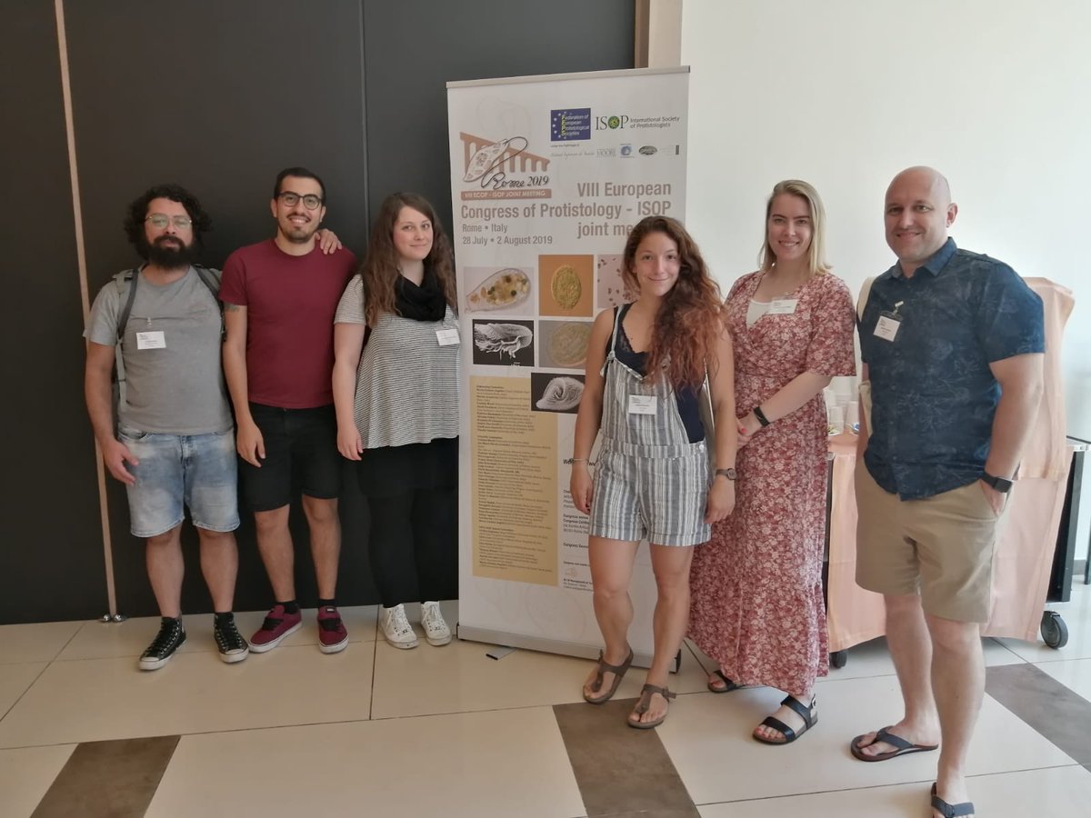 SINGEK_ITN's tweet photo. Wide participation of the @SINGEK_ITN team in the #ECOP2019 VIII European Congress of Protistology in Rome! @ramalok @ina_deutschmann @Mitsikons @sandrietta @Luisjagago @LFelipeB https://t.co/hMq60FN19Z