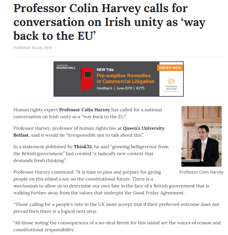 pmdfoster's tweet photo. So @BrexitLawNI Prof Colin Harvey opens the question of whether growing British "belligerence" over #Brexit must lead to consideration of border poll.
https://t.co/NIFKenepV1 https://t.co/ABvKektnia