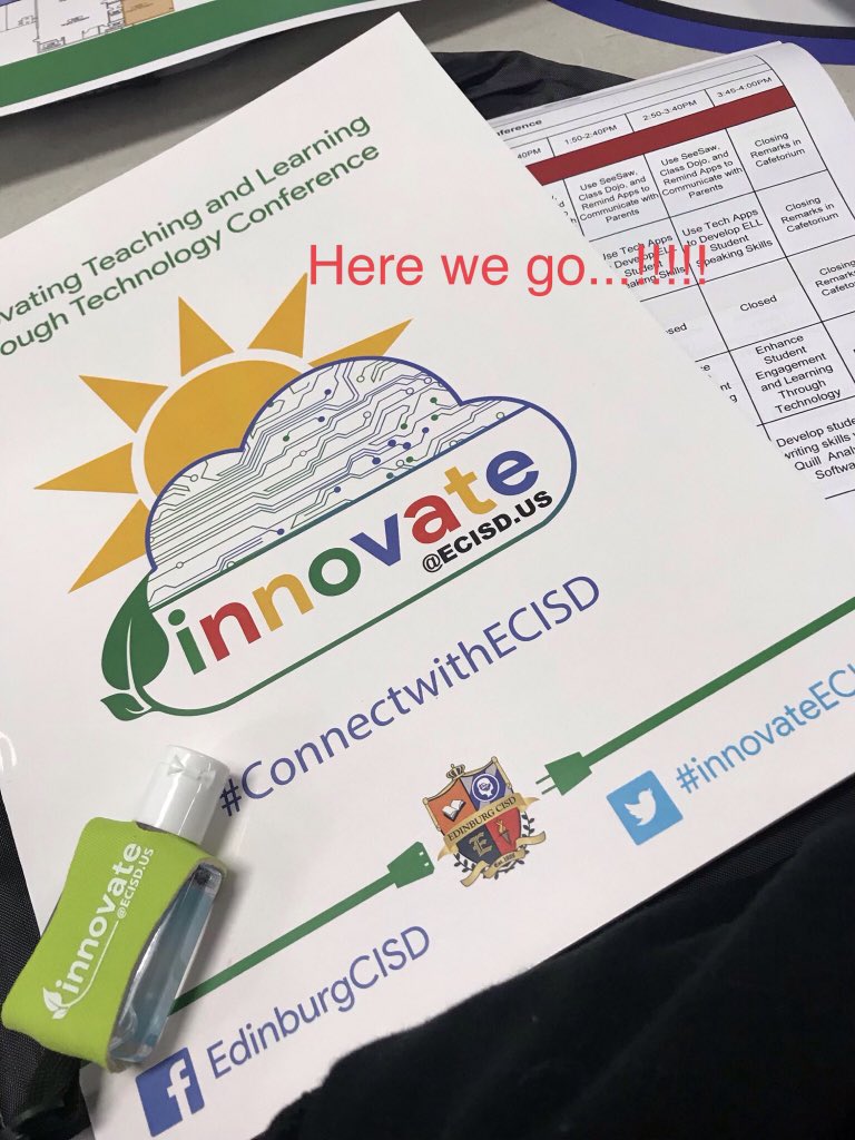 pamram7839's tweet photo. ECISD technology conference....
@Edinburgcisd #innovateECISD https://t.co/1EZk5lrcZm