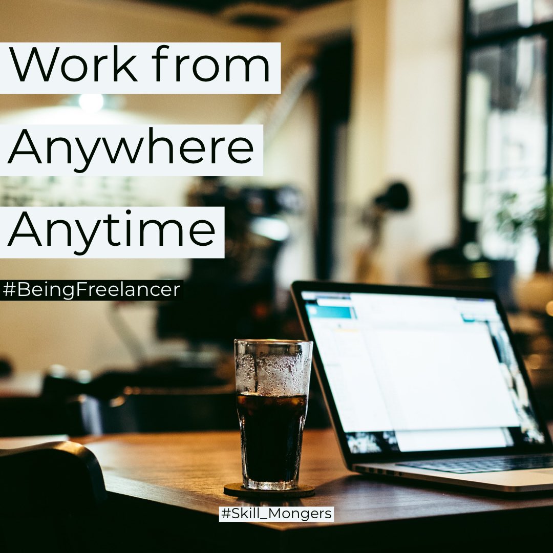 skillmongers's tweet photo. Work from ANYWHERE ANYTIME. Being freelancer, we WORK, HUSTLE, GRIND. #Widziec_Tech #Skill_Mongers  #FreelanceCartoonist #FreelanceCreatives #FreelanceCareer #FreelanceContractor #FreelanceDrawer #FreelanceDesigning #FreelanceEventManager #FreelanceEvents #FreelanceEngineer https://t.co/B8IX1ugQ21