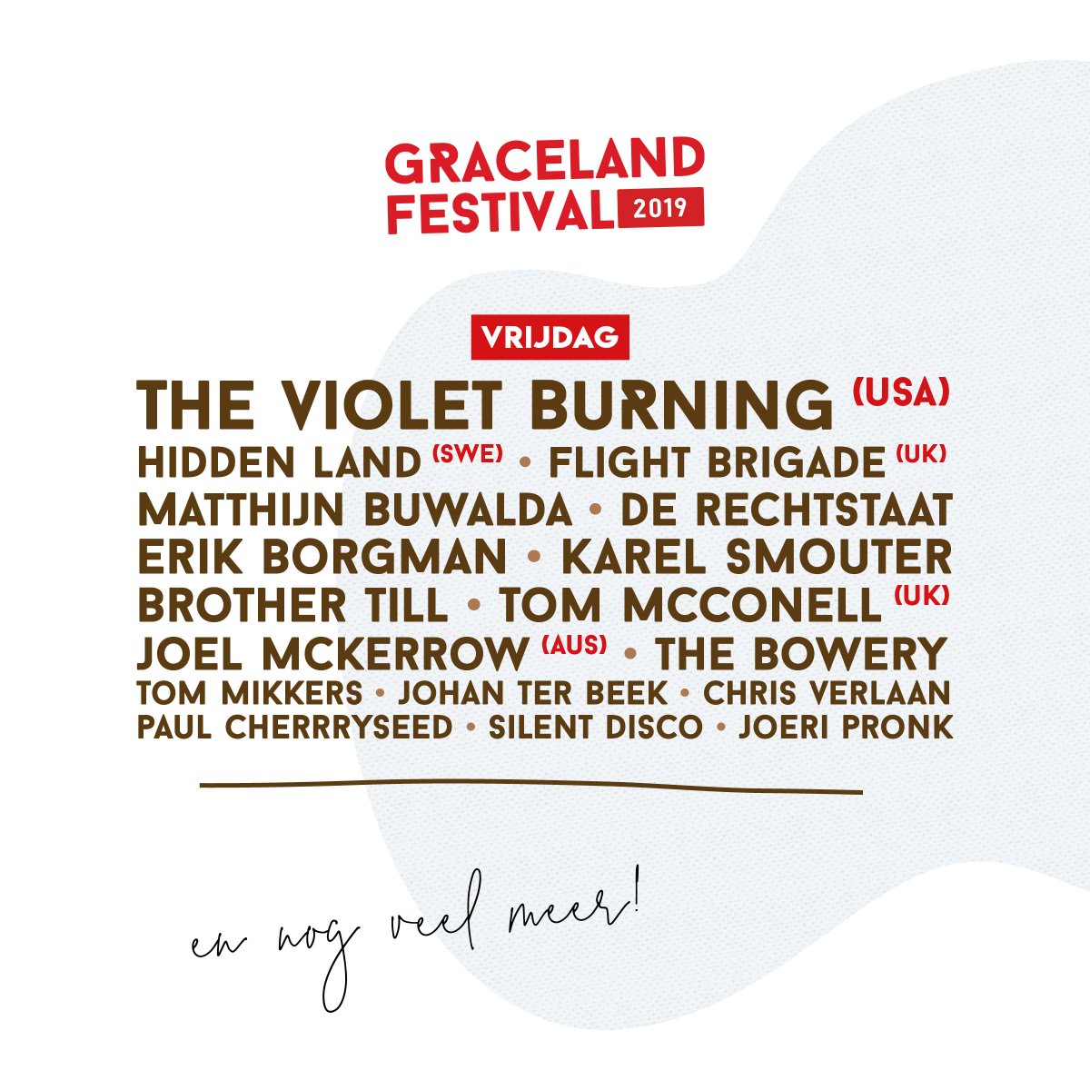 Een kleine greep uit de line-up van vrijdag! 👉 Check ook de rest van het programma op gracelandfestival.nl/programma
Tickets al binnen? Lekker! Nog niet? Ga 't gauw regelen!🛒gracelandfestival.nl/tickets/weekend

#hetwordtprachtig #glf2019 #gracelandoveral #countingthedays