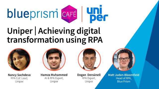 blue_prism's tweet photo. With #ConnectedRPA, leading international energy company, @uniper_energy, is driving transformation of its processes and culture to deliver better outcomes. Learn more about their #RPA journey in our next #BluePrismCafe https://t.co/wG3uGBgloU https://t.co/eWm1Bjl1ew