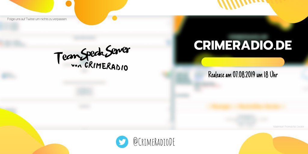 CrimeRadioDE's tweet image. Wir releasen am Mittwoch den 07.08.2019 um 18 Uhr!

× CrimeRadio.de Leitung