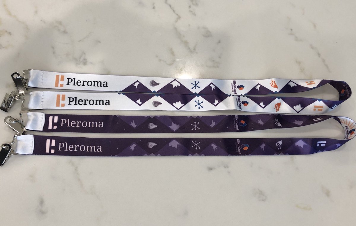 ElixirConf's tweet image. At ElixirConf this year you get your choice of Light-mode or Dark-mode in lanyard. 

#MyElixirStatus #ElixirConf2019