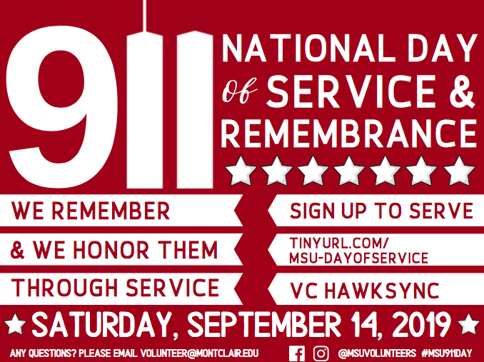 Montclair_Votes's tweet photo. Sign up today to be a part of the largest service day of the year!
https://t.co/kbfMMJnwS7
#msuserves #msu911day https://t.co/MoHAFlLH0u