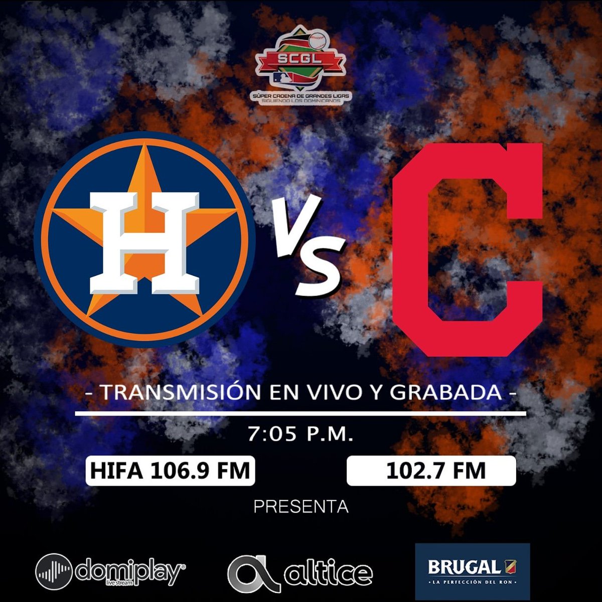 SuperCadenaMLB's tweet photo. Sintoniza la #SuperCadenaMLB y vive toda la acción del partido entre @astros @indians a través de @hifa1069 106.9FM -102.7FM con los comentarios de @arenlosdeportes @orlandomendez7 @juanjoserodrd  #mlb #baseball #beisbol #pelota #astros #indians #houston #cleveland https://t.co/XaV0sL045N