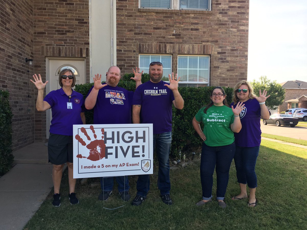CTHS celebrating our High 5 students today!!! We love our Rangers <a href="/EMSISD/">EMS ISD</a> <a href="/ChisholmTrailHS/">CTHS</a>