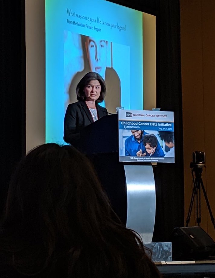 richard_haddock's tweet photo. @AmandaHaddock does this so well. Sheβs at the Childhood Cancer Data Initiative Symposium, sponsored by National Cancer Institute this week, to talk about how, but mostly why we must modernize medical research by sharing data and collaborating. So proud of her. #ccdi #ccdirocks https://t.co/63R6IRSHUF