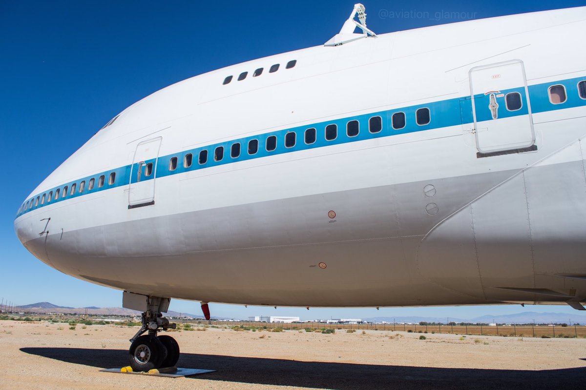 PlaneSpotter3's tweet photo. NASA 911 a Boeing 747-100SR on static display in the desert at Palmdale Regional Airport! https://t.co/hO9PzKgojV