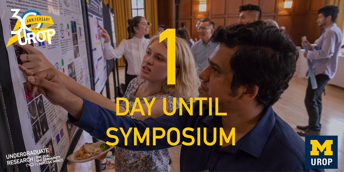 Tomorrow is the big day. Looking forward to see you all at the <a href="/UROPumich/">UROP UMICH</a> Summer Symposium #UROPSymp. At the Michigan League from 1-4pm. #ResearchThisWay #yoUROPportunity
