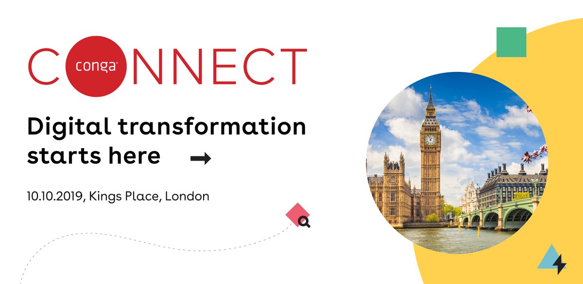 CiaranMcCullagh's tweet image. I&apos;ll be there! Will you? Register now for #CongaConnect Europe 2019, 10th October in #London! We have a great lineup of speakers and topics already lined up, you won&apos;t want to miss out! Find out more and get your free pass today: lnkd.in/g8ycJ6k