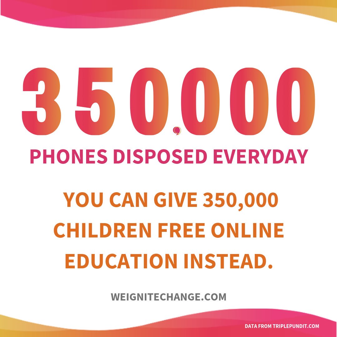 ignite_we's tweet image. For every phone you donate each child will receive a free device that would allow them to learn interactive subjects. Visit weignitehange.com now to help. 
#weignitechange #freeeducation #donatephones #recyclephones #supportthechildren #iignitechange