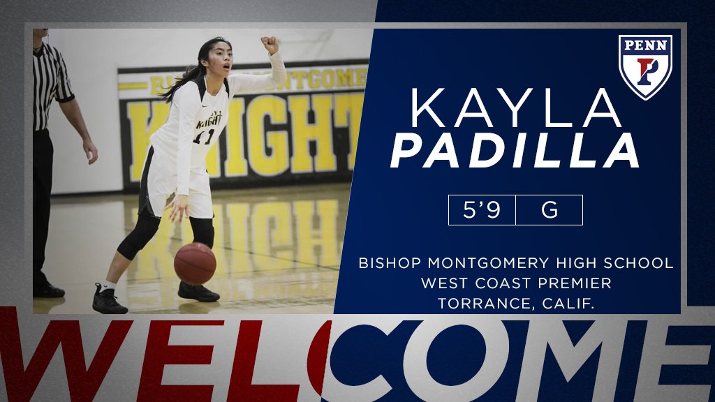 PennWBB's tweet photo. WELCOME TO PENN!

Kayla Padilla will join the Quakers in the Class of 2023! From California, Kayla scored nearly 2,000 points in high school and was a 2019 McDonald's All-American nominee!

#FightOnPenn https://t.co/galv146pBm