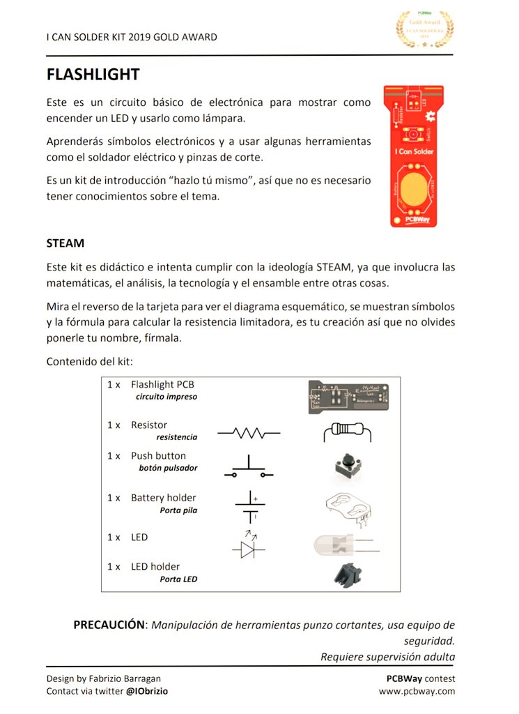 IObrizio's tweet image. ✨Los invito al próximo taller:

 ⚙️ "I can solder" 🛠️

Aprende conceptos básicos de electrónica,el uso de herramientas y arma tu lámpara LED 🔦

🗓️10/Agosto/2019 
🕐10:00AM 
📌@Makers_GDL
🐣Cupo limitado

eventbrite.es/e/entradas-tal…

#flashlight #icansolder #DIY #LED