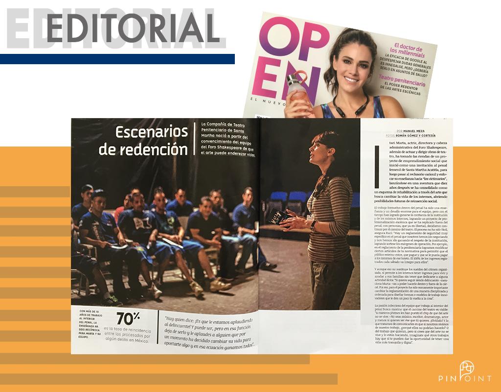 PinPoint_Com's tweet photo. #PinPointEditorial
Con más de 10 años de trabajo al interior del penal #SantaMartha, la enseñanza ha sido recíproca para @ItariMarta y su equipo...
Encuentra en el interior de la @RevistaOPEN el reportaje completo de la @CiaTeatroPeni
#FelizMartes https://t.co/EbJM4mmagr