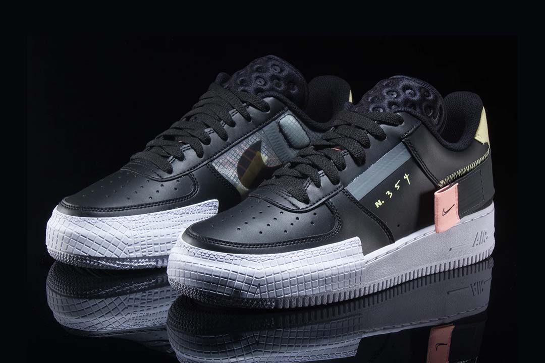 nike air force low type black