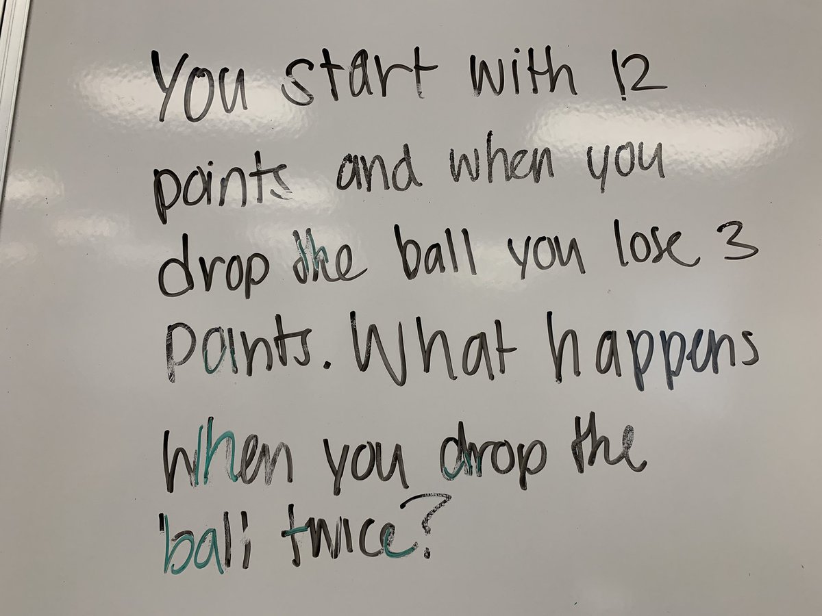 1CoolMathlete's tweet photo. @BVHBarons students wrote their own stories that can be modeled by a given equation or table. I learned a few things:
Don’t curse,
Do your chores, and
Don’t drop the ball.
#iteachmath #structuredinteractions #cleverstudents https://t.co/MMS7rF8fXU
