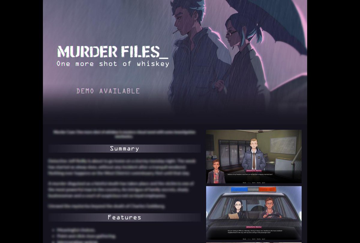VN_murdercase's tweet photo. The status of the demo right now... :D getting closer and closer! I'm also preparing the https://t.co/4qq9BaZLY0 page 😅
#renpy #visualnovel #indiedev #indiegames #vndev #investigation #gamedev https://t.co/8iIYCCvJk8